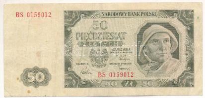 Lengyelország 1948. 50Zl T:VG folt Poland 1948. 50 Zlotych C:VG spot Krause P#138