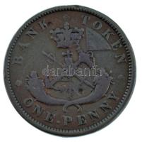 Kanada / Felső-Kanada / Brit adminisztráció 1857. 1p Cu T:F Canada / Upper Canada / British administration 1857. 1 Penny Cu C:F Krause KM#Tn2