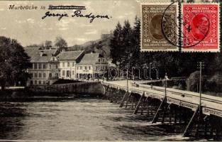 1930 Bad Radkersburg, Regede, Radgona; Murbrücke. Anton Krempl / bridge, hotel