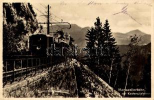 1931 Mariazellerbahn, Partie mit Kostersitzfelsen / railway, train