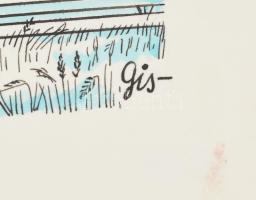 Szegő Gizi (1902-1985): Karikatúrák vázlatai, 10 db. Vegyes technika, papír, mind jelzett. Mindegyik...