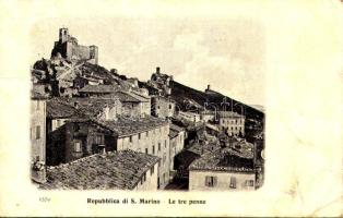 1930 San Marino, Le tre penne / castle towers (RB)