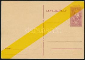 1944 12f díjjegyes gettóposta levelezőlap, használatlan. A magyar postatörténet rendkívüli dokumentuma! / Unused ghetto-post 12f PS-card. RR! Certificate: Glatz