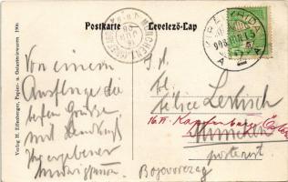 1908 Királyhida, Bruckújfalu Tábor, Brucker Lager, Bruckneudorf; új híd az osztrák-magyar határnál, ...