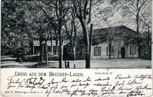 1899 (Vorläufer) Királyhida, Bruckújfalu Tábor, Brucker Lager, Bruckneudorf; Schiesshalle II. H. Effenberger / Lövölde / shooting hall in the military barracks (EB)