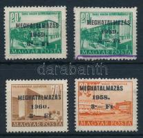 1958-1960 4 db Meghatalmazás bélyeg