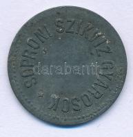 ~1920. "Soproni Szikvíz Gyárosok" 2f értékű Zn bárcája T:XF