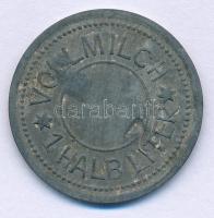 Németország ~1920. &quot;Vollmilch (teljes tej)&quot; Zn bárca mindkét oldalán &quot;2&quot; beütővel T:XF Germany ~1920. &quot;Vollmilch&quot; Zn token with &quot;2&quot; on both sides C:XF