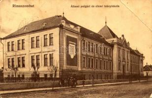 Rimaszombat, Rimavská Sobota; Állami polgári és elemi leányiskola. Lévai Izsó kiadása / girl school (EB)