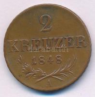 Ausztria 1848A 2kr Cu T:XF  Austria 1848A 2 Kreuzer Cu C:XF  Krause KM#2188