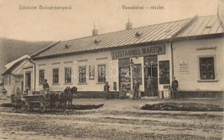 Boksánbánya Vassafalva with the shop of Márton Feistammel, Temesvár beer depot (EK)