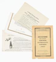 cca 1930 össz. 4 db részben képes ismertető elektromos harangokról, közte 3 db német nyelvű, rajta Csepel-Budapest, Blaha János bélyegzőjével és 1 db magyar ny. ismertető, egyik borítója sérült