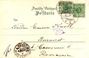 1900 Braunschweig, Altstadt-Markt, Burg Dankwarderode, Theater. Herzlichen Glückwunsch zum Neuen Jah...