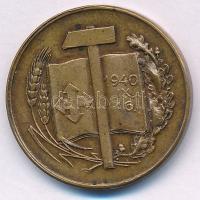 1938. "Szálasi Ferenc 1938. / 1940. IX. 16." kétoldalas bronz emlékérem (25mm) T:AU,XF ph