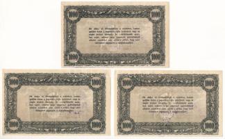1925. 1000K "Vásárlási visszatérítés" (3x) "Békéscsabai Kisgazdák Szövetkezete Szent ...