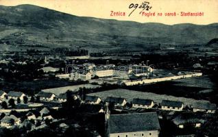 1909 Zenica, Pogled na varos / Stadtansicht / general view. W.L. Bp. 3621-909. Breznik &amp; Podmenik (worn corners)