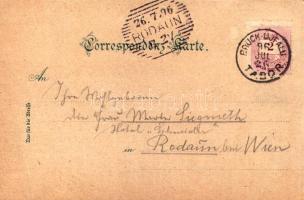 1896 (Vorläufer!!!) Lajtabruck, Bruck an der Leitha; Kirchengasse, Schloss Prugg, Kaiser Josef-Platz...