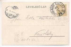 1903 Légrád, Legrad; Vasútállomás, Zrínyi tér, Dráva részlet / railway station, square, riverside + ...