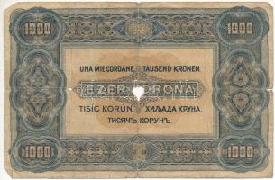1920. 1000K "Orell Füssli Zürich" nyomdahely jelöléssel T:VG középen nagyobb anyaghiány Ad...