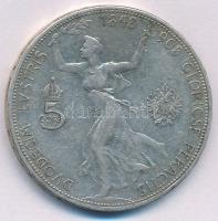 Ausztria 1908. 5K Ag "Ferenc József - Jubileum" T:VF ph., patina Austria 1908. 5 Corona Ag...