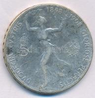 Ausztria 1908. 5K Ag "Ferenc József - Jubileum" T:F patina Austria 1908. 5 Corona Ag "...