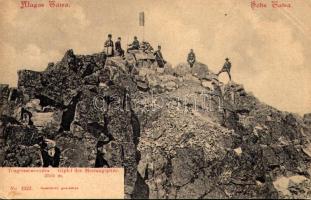 Tátra, Magas Tátra, Vysoké Tatry; Tengerszem-csúcs. Franz Pietschmann No. 1922. / Gipfel der Meeraugspitze / mountain peak (EK)