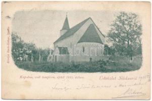 1903 Pozsonynádas, Nádas, Trstín; Kápolna, volt templom, épült 1245. évben. Back Gábor kiadása / chapel (fl)