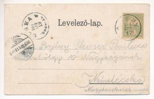 1903 Óhegy, Staré Hory (Besztercebánya, Banská Bystrica); látkép. Kiadja Lechnitzky O. fénynyomdája ...