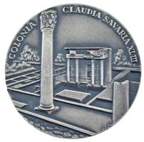 Iván István (1905-1968) ~1968. &quot;Colonia Claudia Savaria XLIII&quot; egyoldalas ezüstözött bronz emlékérem, eredeti dísztokban (60mm) T:UNC,AU