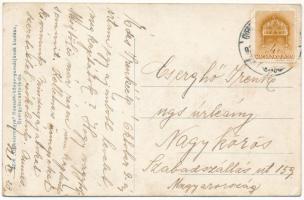 Gyergyószentmiklós, Gheorgheni; Kossuth Lajos tér, Novák gyógyszertár, Klucs Ödön és Hügel Lipót üzl...