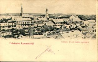 1901 Losonc, Lucenec; látkép. Redlinger Ignác kiadása / general view (EK)