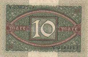 Német Birodalom / Weimari Köztársaság 1920. 10M (7x) közte közeli sorszámokkal T:II+ (alig látható h...