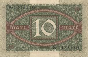 Német Birodalom / Weimari Köztársaság 1920. 10M (7x) közte közeli sorszámokkal T:II+ (alig látható h...
