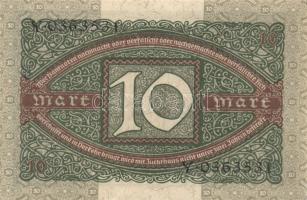 Német Birodalom / Weimari Köztársaság 1920. 10M (7x) közte közeli sorszámokkal T:II+ (alig látható h...