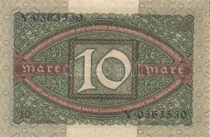 Német Birodalom / Weimari Köztársaság 1920. 10M (7x) közte közeli sorszámokkal T:II+ (alig látható h...