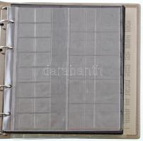 "Austria Glori Osa Aeterna" feliratú műbőr érmetartó album, 14 (+ 2 db bele nem illő) bera...