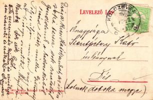 Kolozsvár, Cluj; M. kir. Ferenc József tudományos egyetem könyvtár a Szent György szoborral. Schuste...