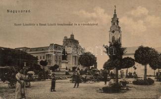 Nagyvárad St László square and church with flour storehouse