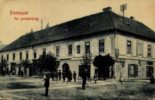 1911 Érsekújvár, Nové Zámky; Kir. Járásbíróság, Steiner Miksa üzlete. W.L. 425. / district court, shops (EK)