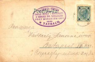 Tátra, Magas-Tátra, Vysoké Tatry; Widok z drogi do Morskiego Oka. J.F. Fischer No. 147. / út a Halas...