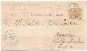 1894 (Vorläufer) Fiume, Rijeka; Corso, Hafen, Tersatto mit Schloss / port, Trsat with castle, street...