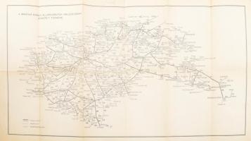 cca 1941 Magyar Királyi Államvasutak közúti gépkocsiüzem (MÁVAUT) autóbusz-vonalainak és vasúti háló...