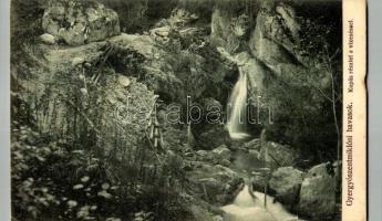 1913 Gyergyói-havasok, Muntii Giurgeu (Gyergyószentmiklós, Gheorgheni); Kupás részlet a vízeséssel. Burján és Székely kiadása / waterfall (b)