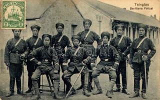 Qingdao, Tsingtao, Tsingtau, Kiautschou Bay concession; Berittene Polizei / Mounted policemen (EK)