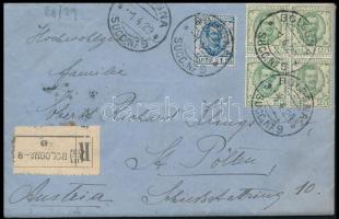 1929 Ajánlott levél Bolognából Ausztriába / Registered cover to Austria