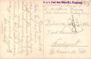 1916 Zadvarje, Duare; istocni dio. Pervan Klicinovic + "K.u.k. Fest.-Art.-Baon II/1. Feldkomp.&...