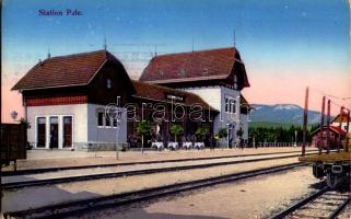 1915 Pale, Railway station, train (EK) + &quot;K. und K. Milit. Post Sarajevo&quot;