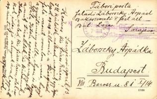 1915 Pale, Railway station, train (EK) + "K. und K. Milit. Post Sarajevo"