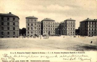 1906 Kraków, Krakkó, Krakau; K.u.k. Kronprinz Rudolf-Kaserne / C. i. K. Koszary Arcyksiecia Rudolfa / military barracks (Rb)