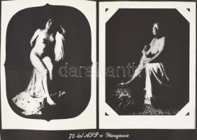 75 lat ASP Warszavie lengyel művészeti plakát kétoldalas. Hajtva 40x58 cm